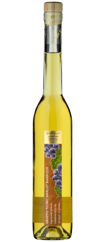 Grappa Ticino Merlot im Barrique