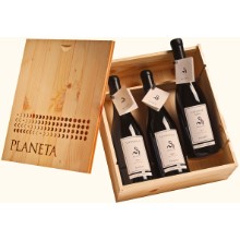 3er HOLZKISTE - Reliquiae 
je eine Flasche Lucignola, Vitrarola, Catanese Nera